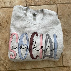 Social Worker Gray Heather Goldman Sweatshirt Size XL